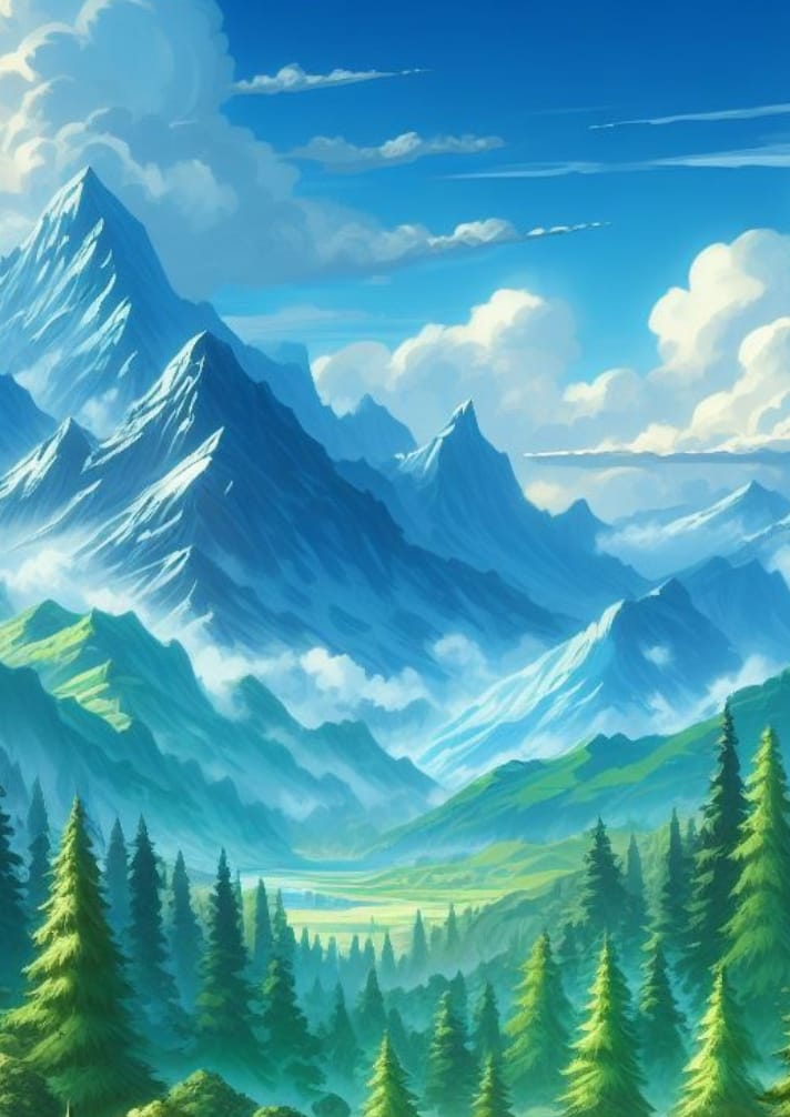 The mountains and forests of Olia