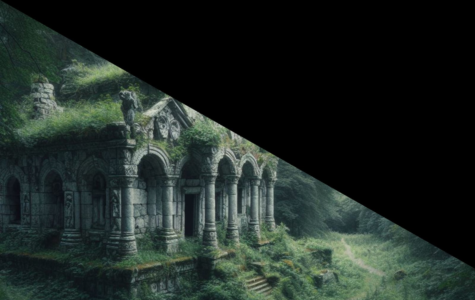The overgrown ruins of the White Shield's temples